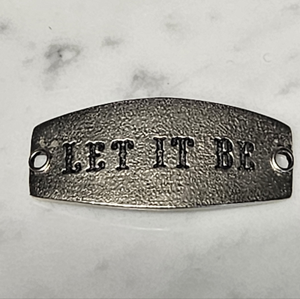 ☆NWT - LET IT BE Arched Brass Metal Plaque 4 Lenny & Eva Designer Bracelets☆